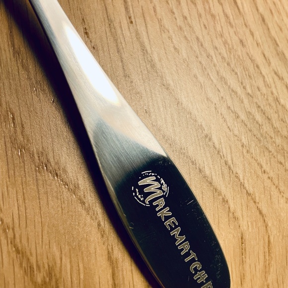 Make Matcha Tea Engraved Metal Spoon Measuring Scoop Gift Stocking Stuffer Steel - Picture 2 of 7